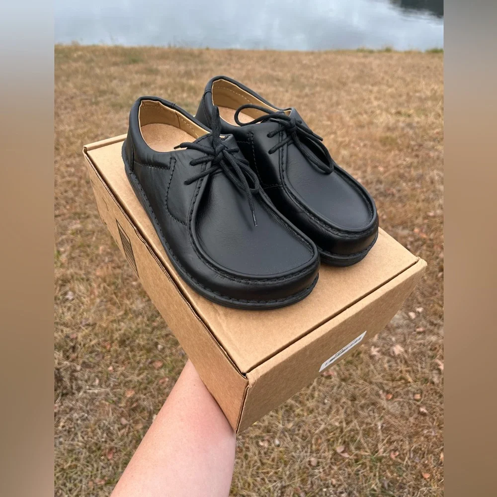 NWOT Birkenstock Black Pasadena Swartz Leather Shoes EU Size 37/US Size 4.5